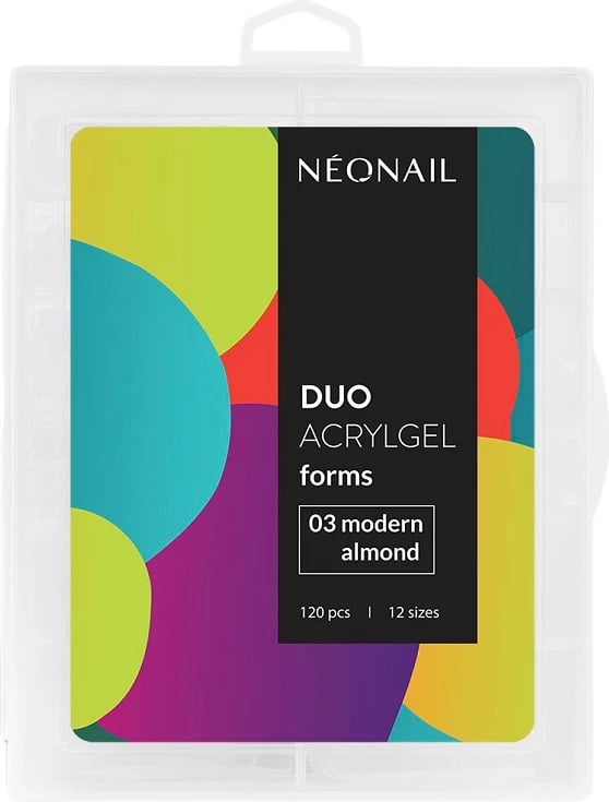 Forma për zgjatje thonjsh për femra NeoNail Duo AcrylGel 03 Modern Almond, 120 copë