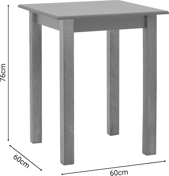 Tavolinë Zolenio dru ahu me sipërfaqe MDF, ngjyrë arre, 60x60x76cm