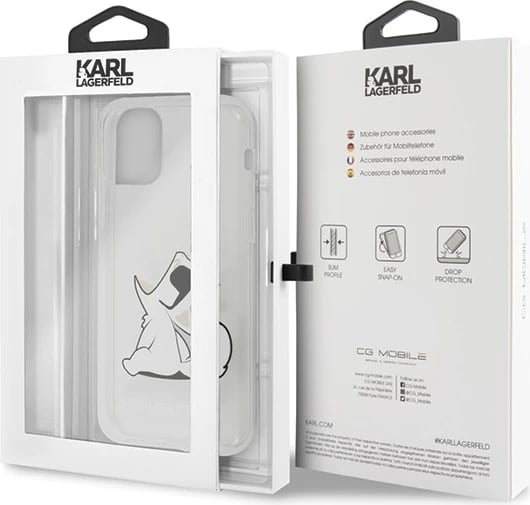 Mbështjellës Karl Lagerfeld Choupette Fun për iPhone 11/XR, Transparent