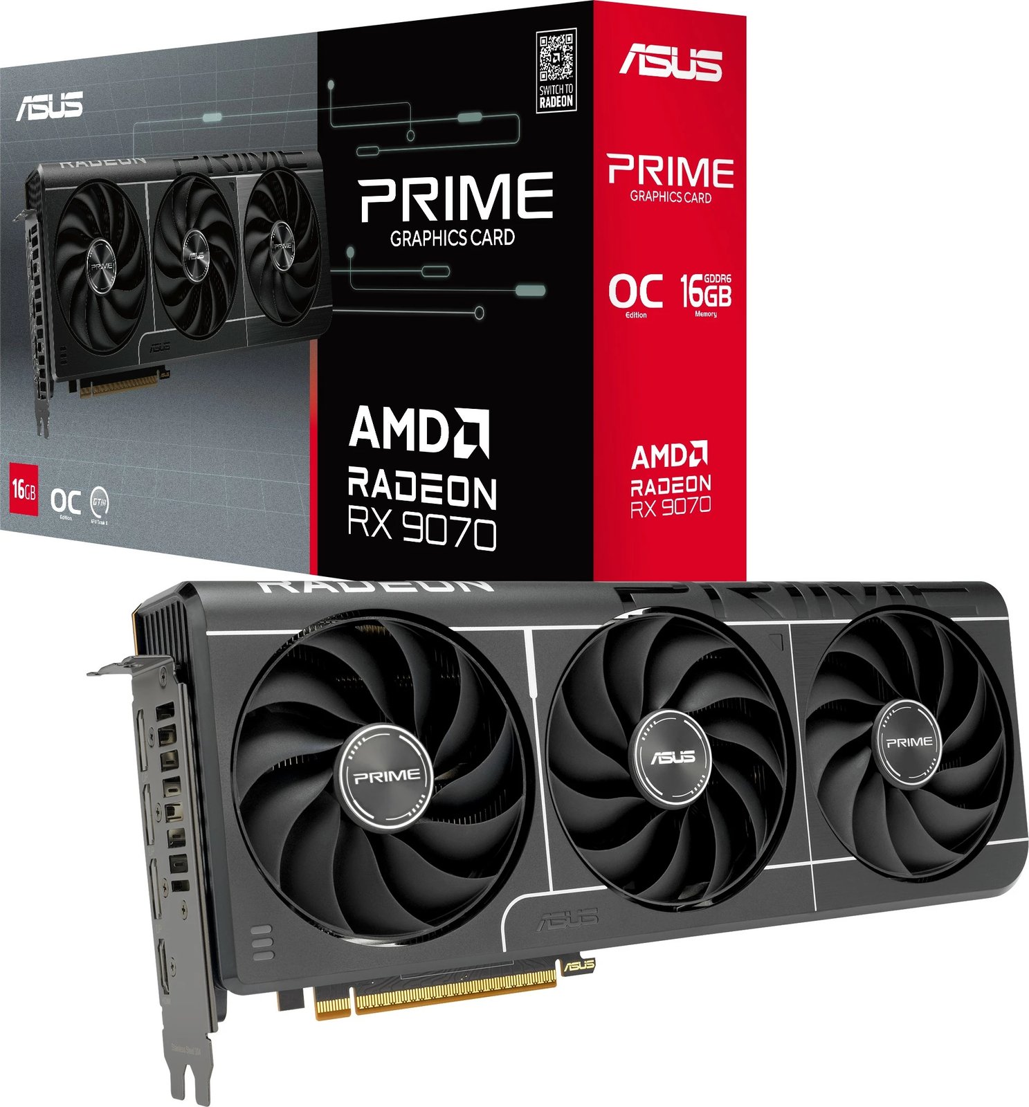 Kartelë grafike ASUS RX 9070 PRIME EVO 16GB GDDR6 e zezë Kartelë grafike ASUS RX 9070 PRIME EVO 16GB GDDR6 e zezë
