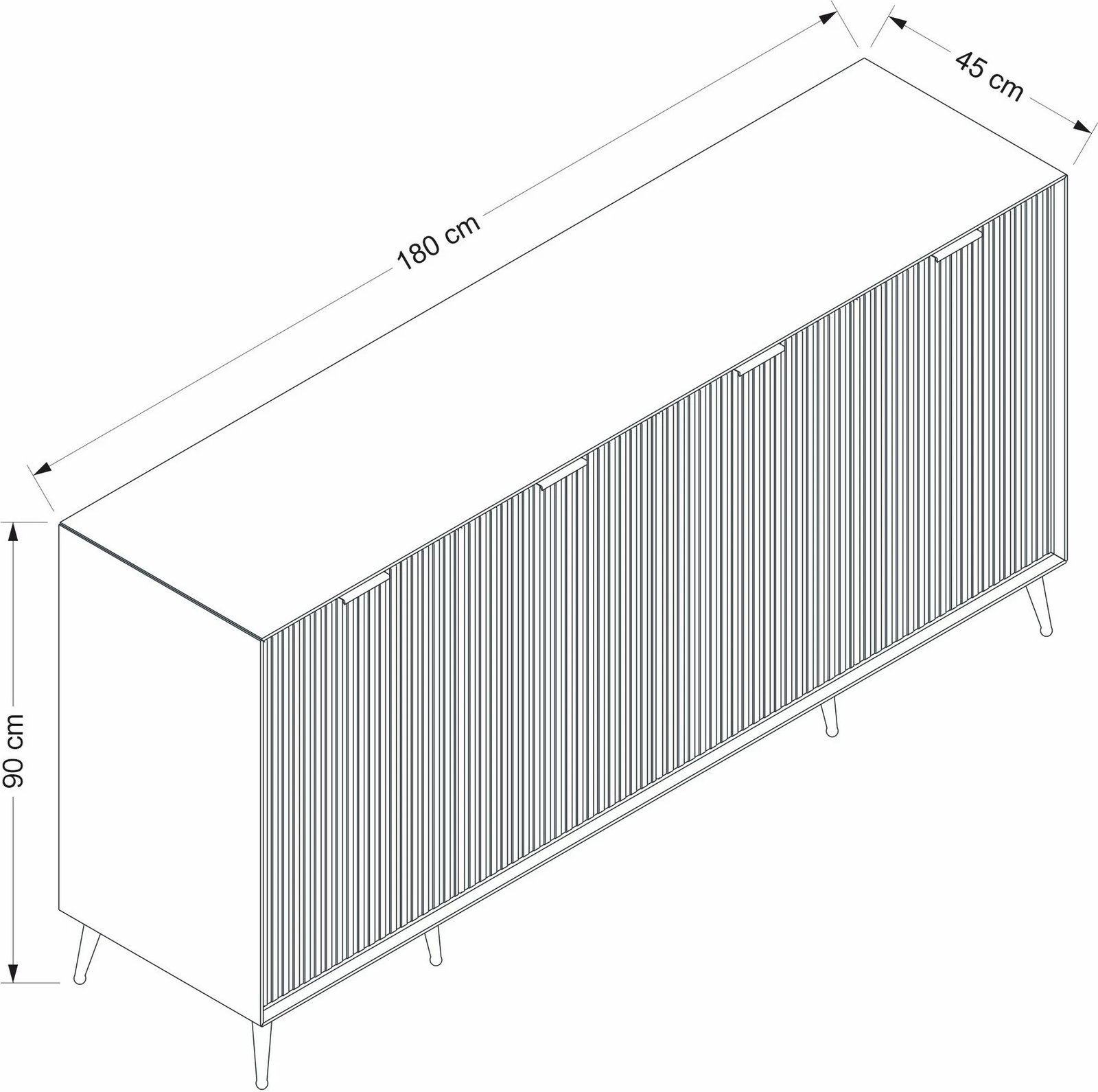 Konsolë Hanah Home, Luxe, ngjyrë rëre
