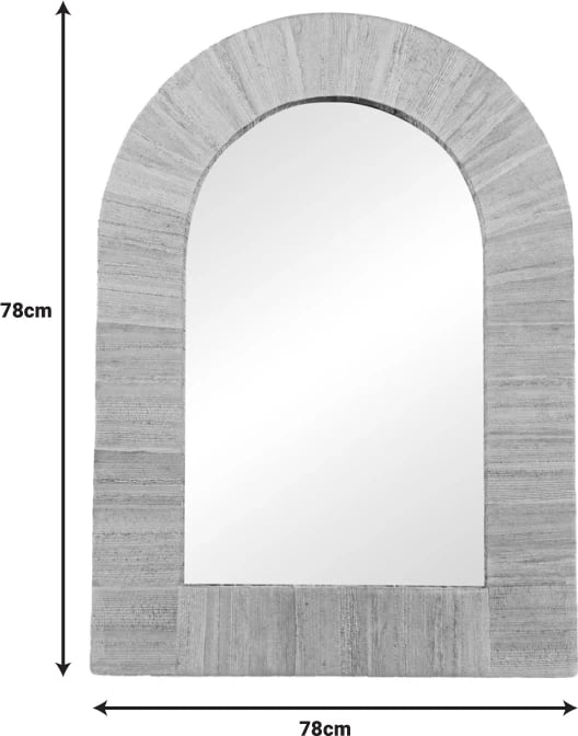 Pasqyrë Koin Inart dru banane, hije natyrale, 78x78x8cm