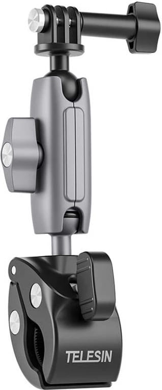 Mbajtës universal Telesin Crab Claw Clamp GP-HBM-001 për kamera sportive dhe smartphone, alumini