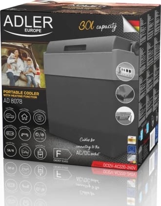 Ftohës portativ Adler AD 8078 28 L DC 12V/AC 220-240V ftoh/ngroh
