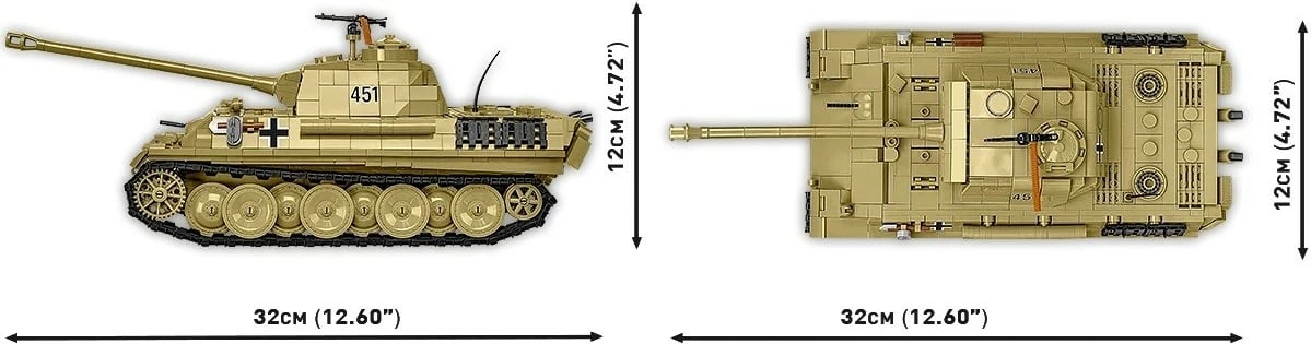 Set ndërtimi Cobi Klocki Panzer V Panther G Pudel, 1133 pjesë, plastikë, me 2 figurina