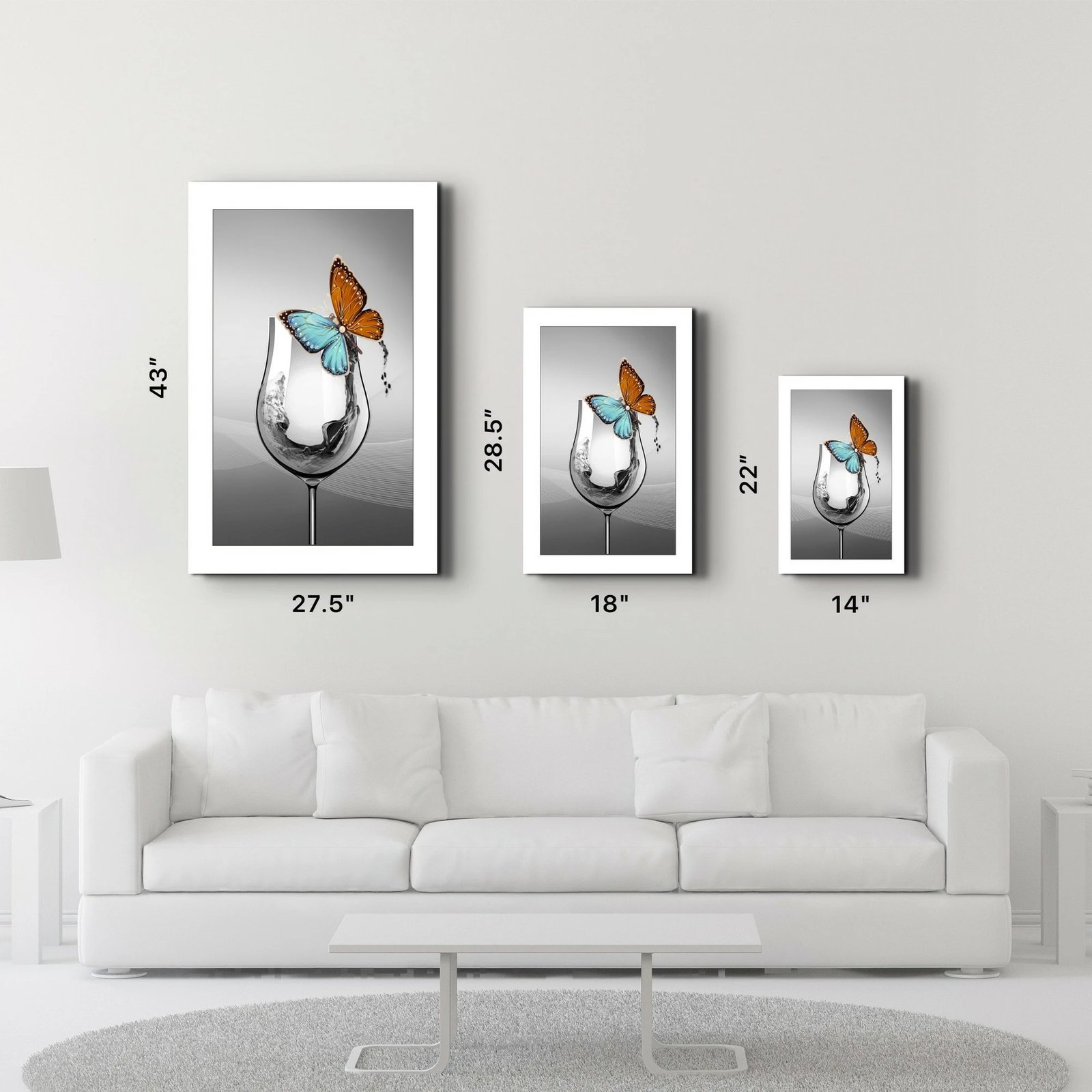 Pikturë dekorative prej xhami të temperuar, shumëngjyrëshe, CAM-1015, 46x72cm