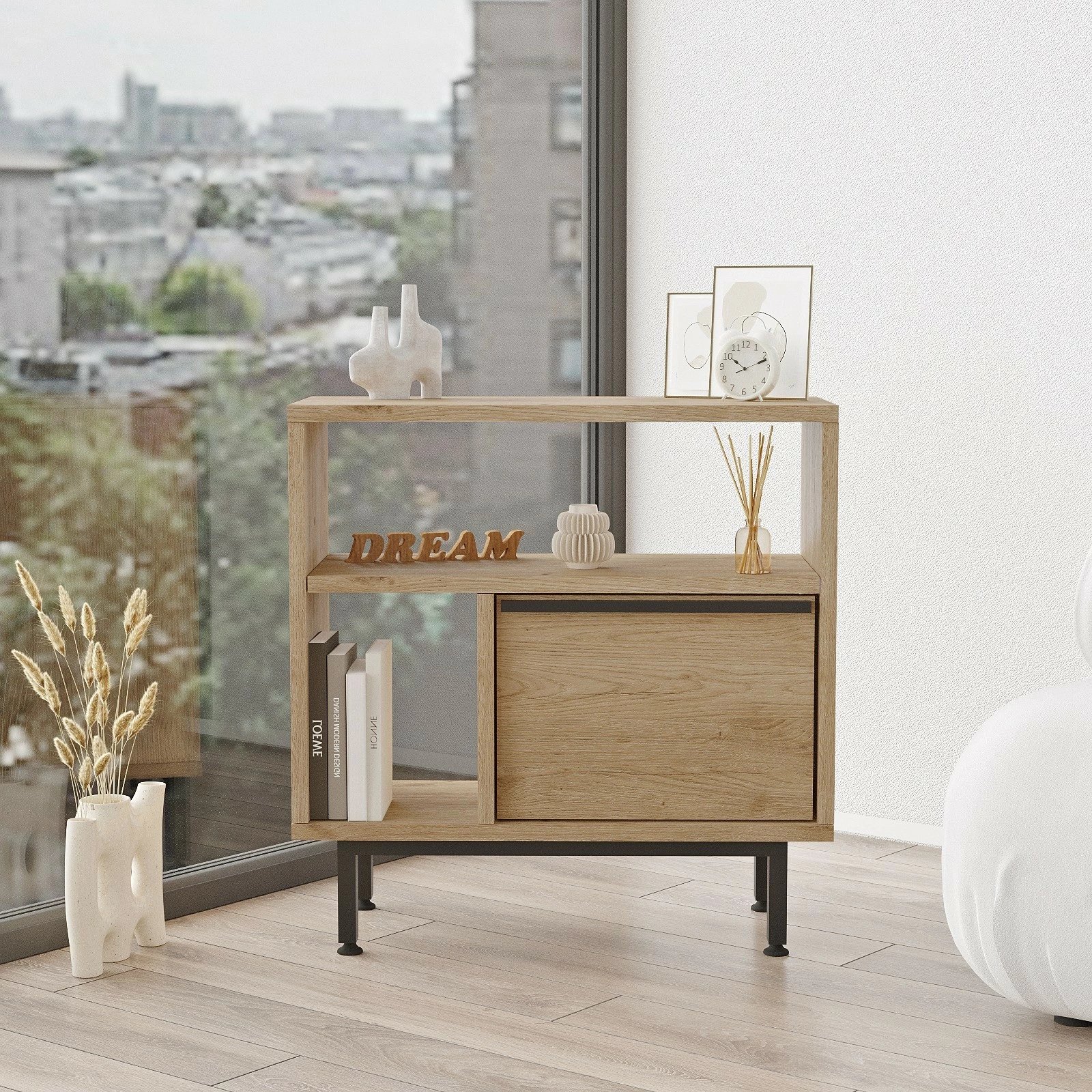 Tavolinë anësore Hanah Home, On6-S, ngjyrë arre