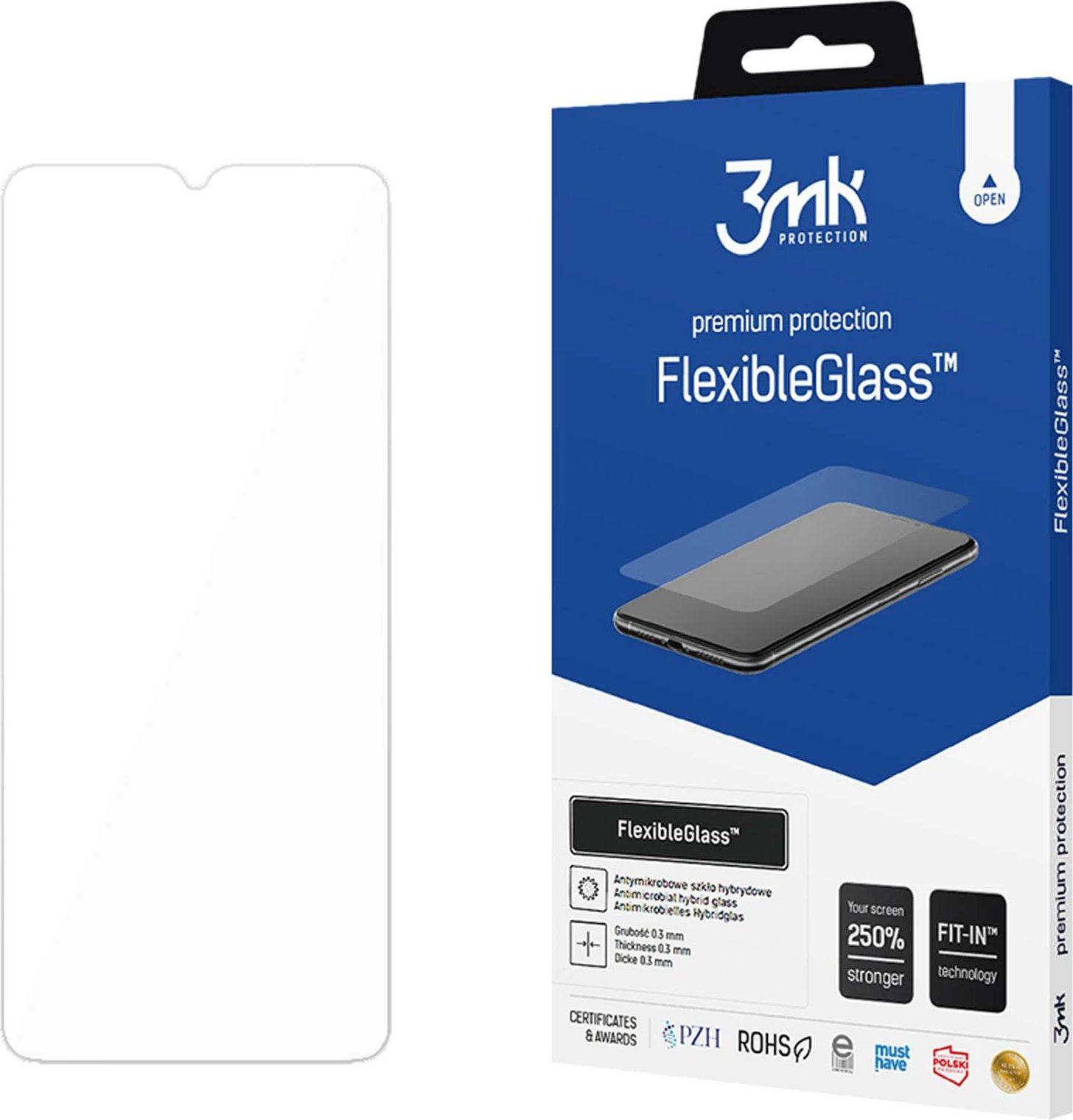Mbrojtës ekrani FlexibleGlass 3mk për Cubot Note 50, xham i temperuar, ultra i hollë, transparent