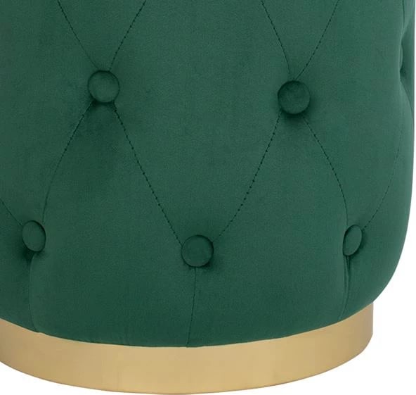 Karrige për bar kadife Torrie FH8405.03 ngjyrë cypress me bazë ari 37x46cm