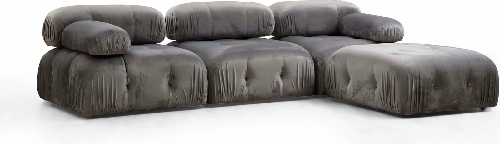 Këndare Atelier del Sofa, Bubble Corner (L1-O1-1R-Puf), ngjyrë gri