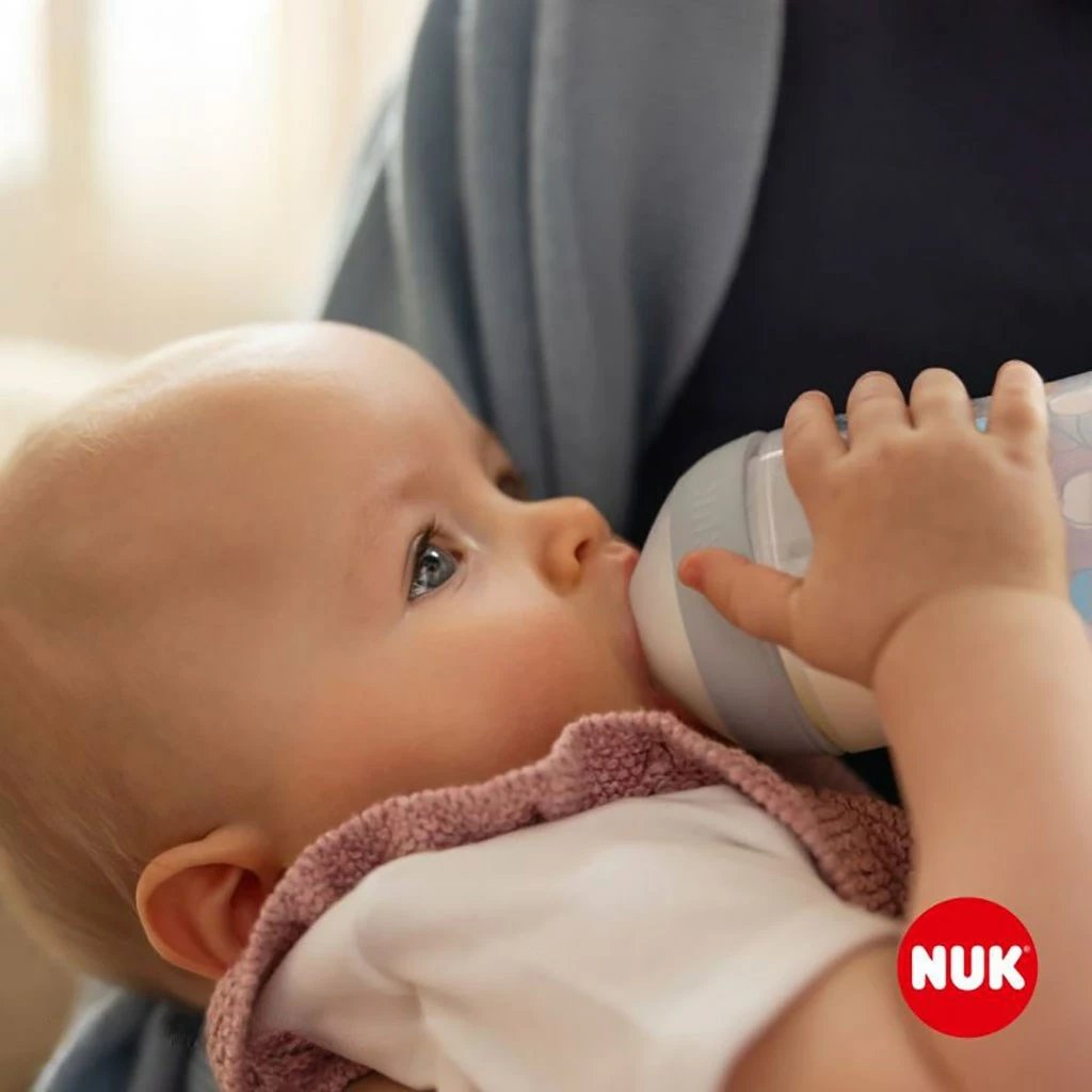 Cicë biberoni NUK Perfect Match Universal, silikon pa BPA, 6+ muaj, 2 copë, transparente