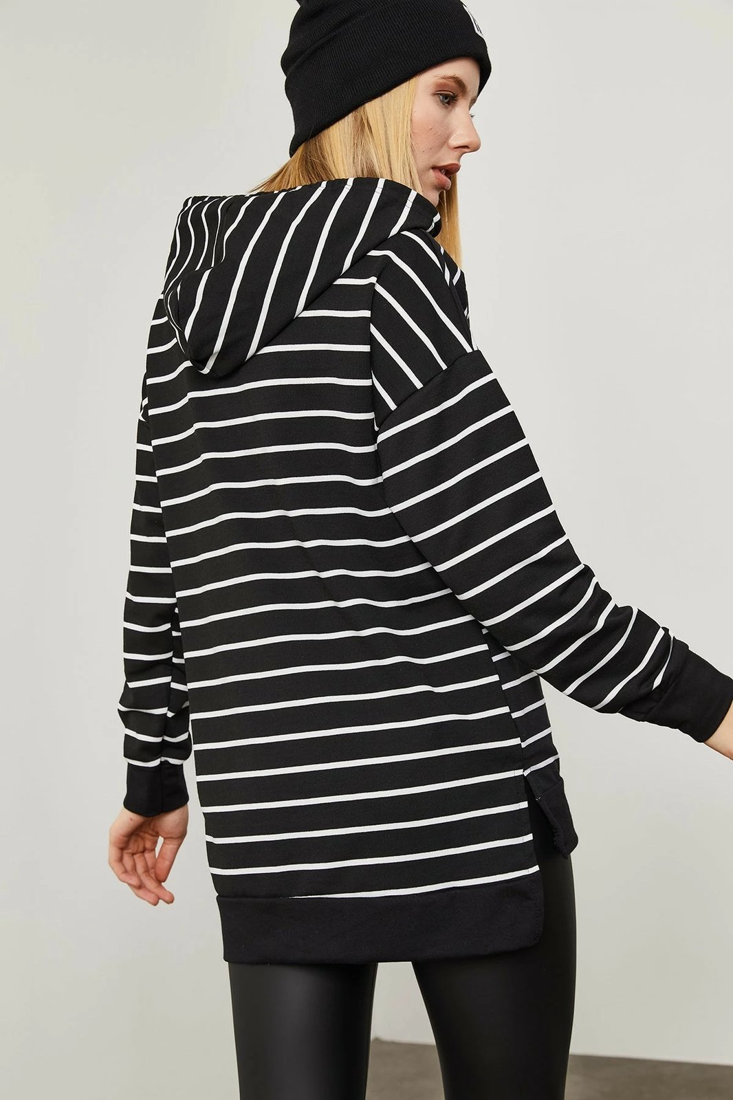 Bluze e trashë Jumeon, 2KXK8-45516, e zezë, e bardhë