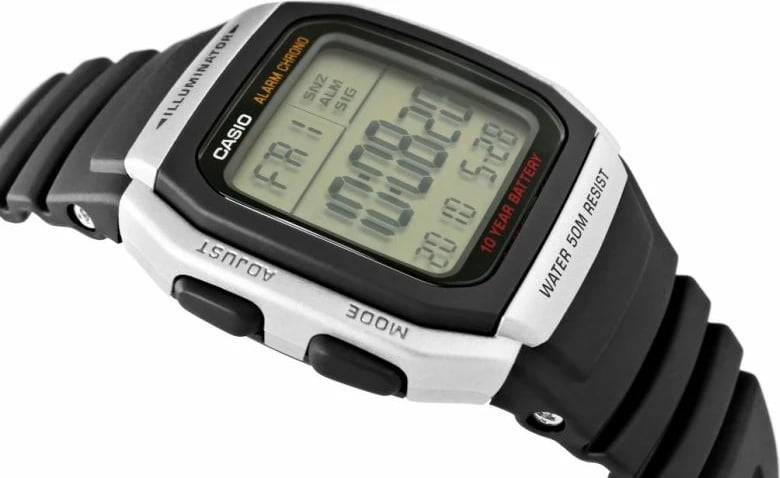 Orë dore për meshkuj Casio, e zezë