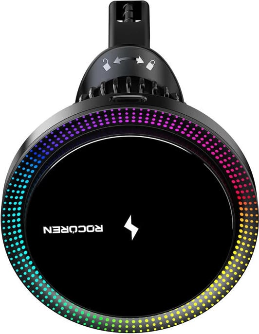 Mbushës wireless për veturë Rocoren RCZJ-XK01, 15W, i zi