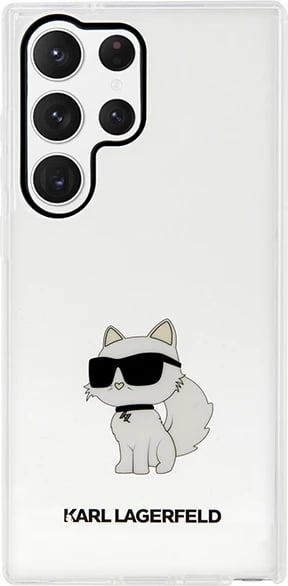 Mbështjellës Karl Lagerfeld Choupette për Samsung Galaxy S23 Ultra, Transparent