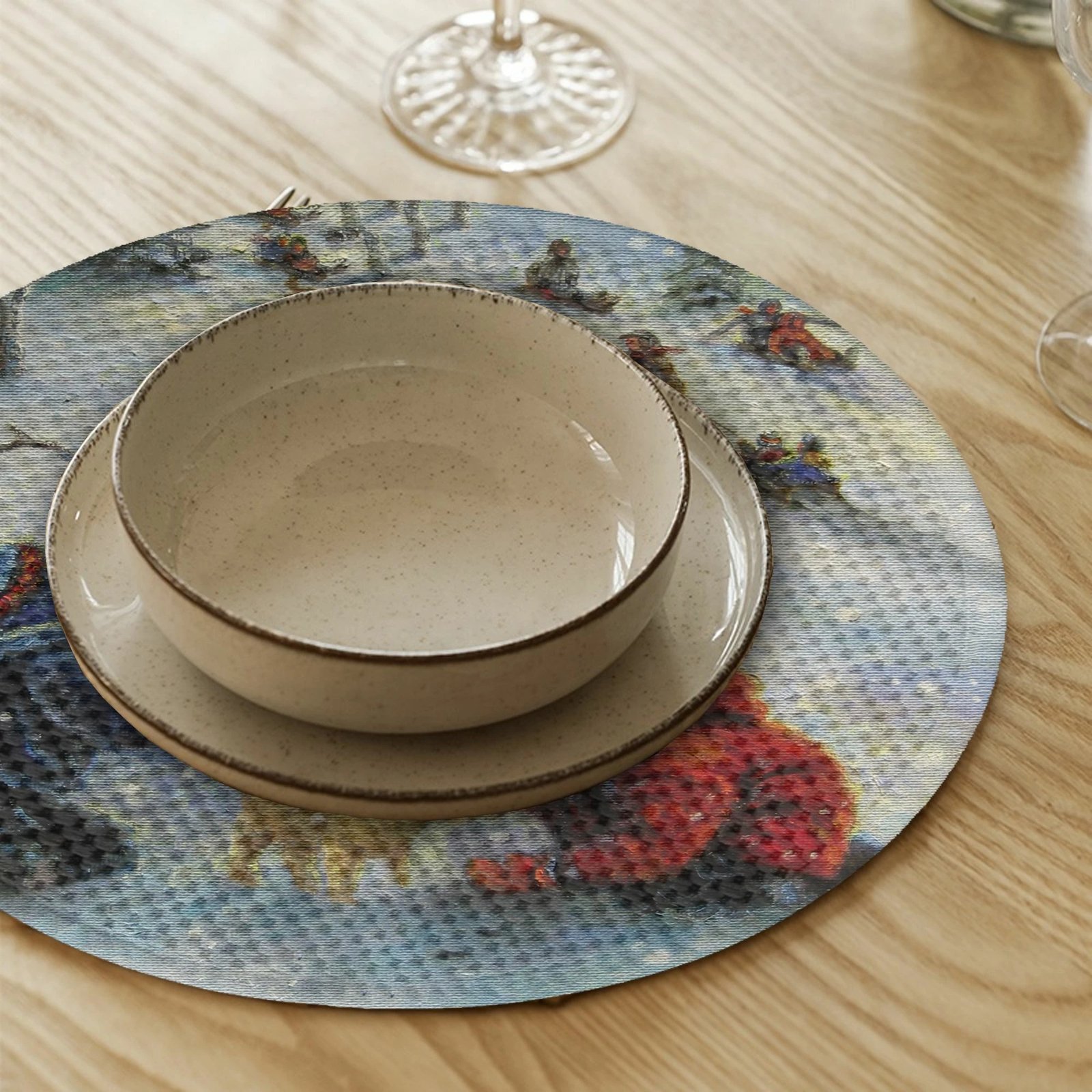 Ndarëse tavoline Hermia Concept, shumëngjyrëshe, 4 copë, 37cm