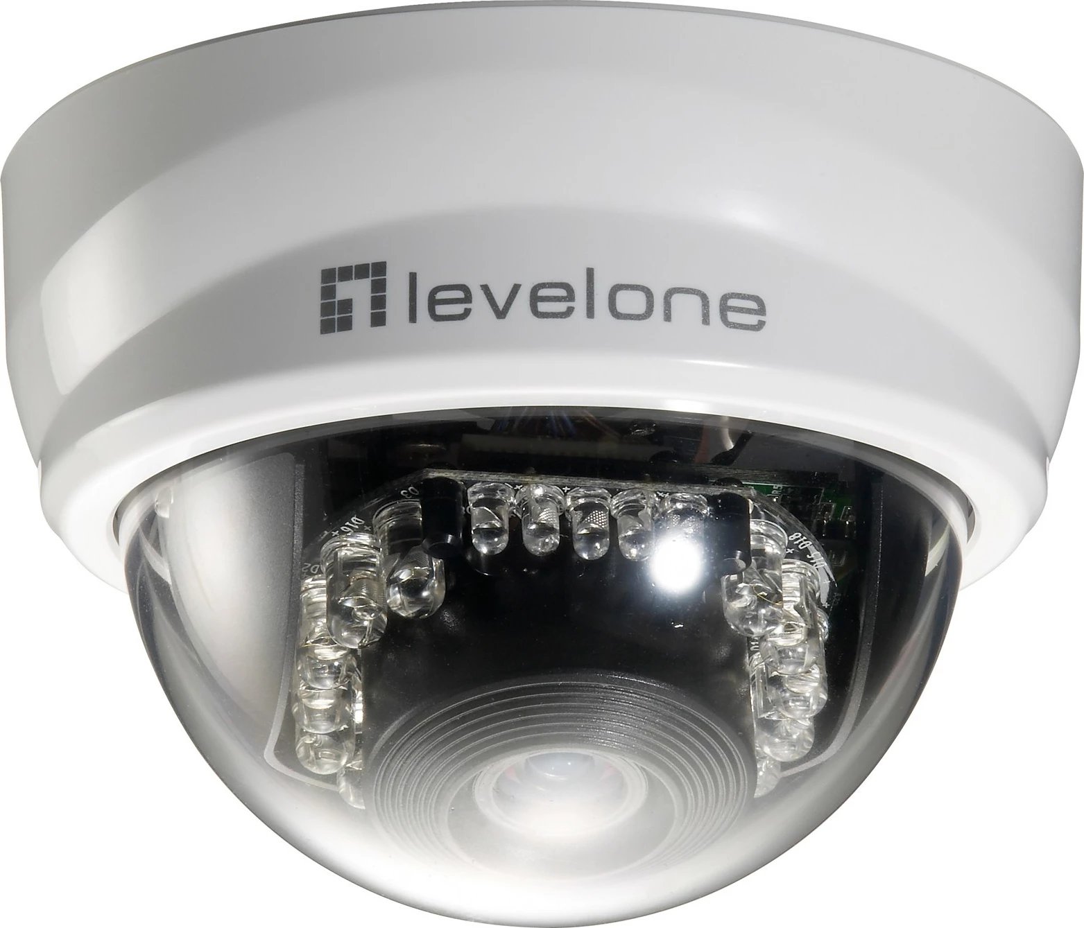 Kamerë IP dome LevelOne FCS-3101, 2-Megapiksel, PoE, IR LED, e zezë, e bardhë Kamerë IP dome LevelOne FCS-3101, 2-Megapiksel, PoE, IR LED, e zezë, e bardhë