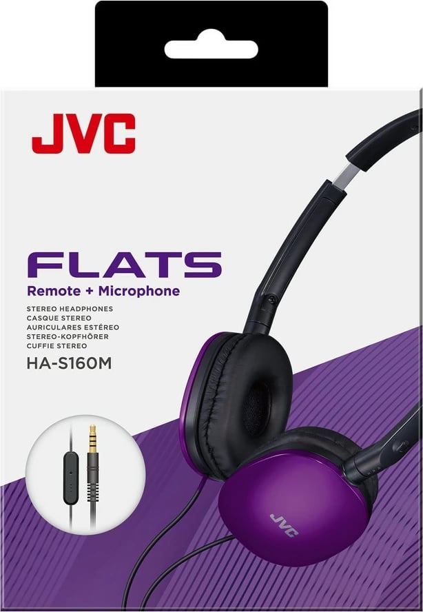 Kufje JVC HA-S160M-VU, me mikrofon, me kabllo, vjollcë Kufje JVC HA-S160M-VU, me mikrofon, me kabllo, vjollcë
