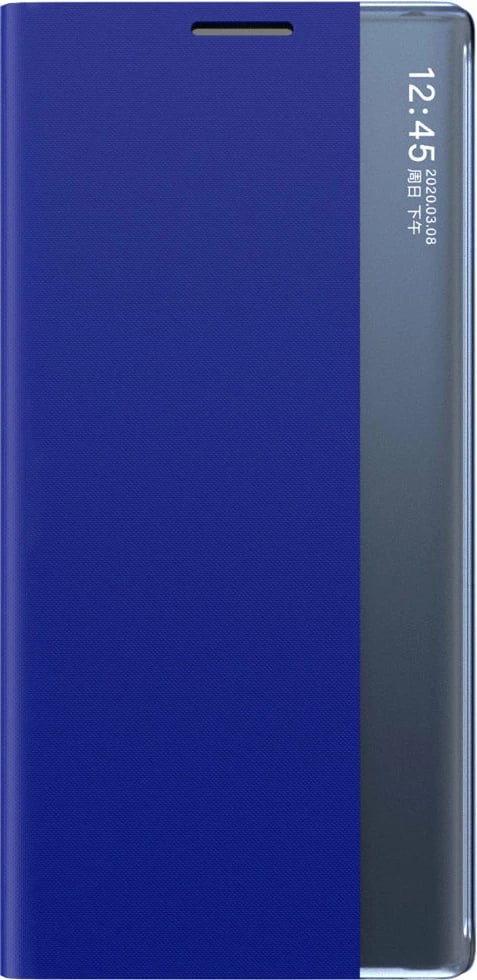 Mbështjellës Hurtel New Sleep Case për Samsung Galaxy S23+, me kapak dhe mbajtëse, Kaltër