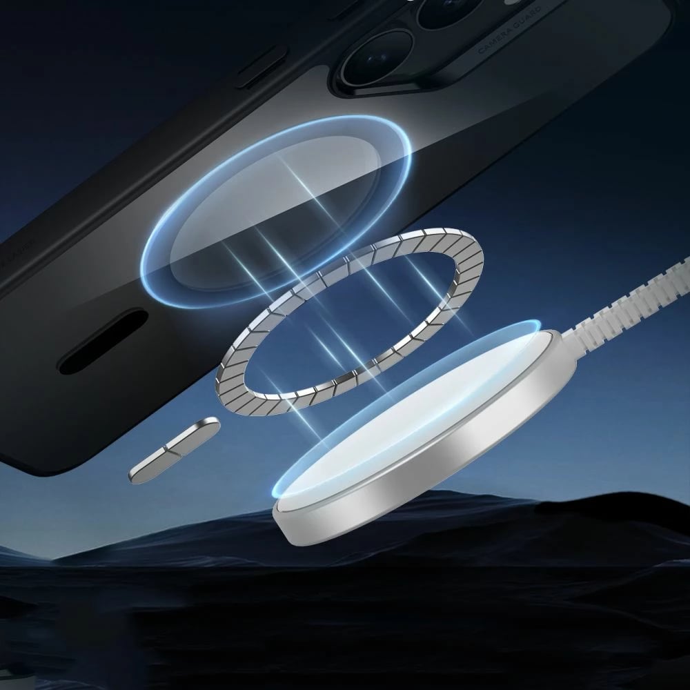 Mbështjellës ESR Classic Hybrid HaloLock për Samsung Galaxy S25+, MagSafe, i tejdukshëm/zi
