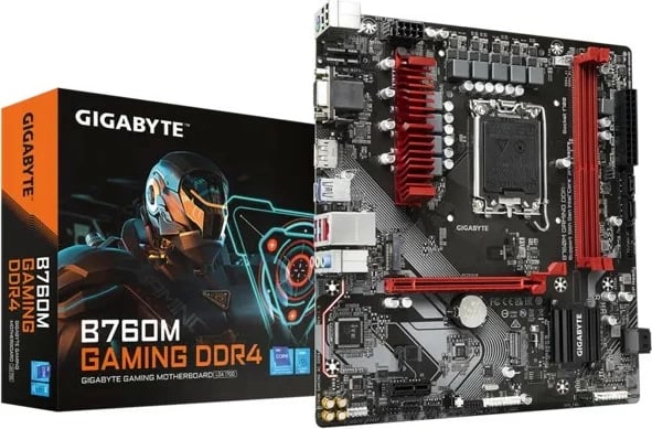 Pllakë amë Gigabyte B760M GAMING DDR4, micro ATX, Socket LGA1700, e zezë