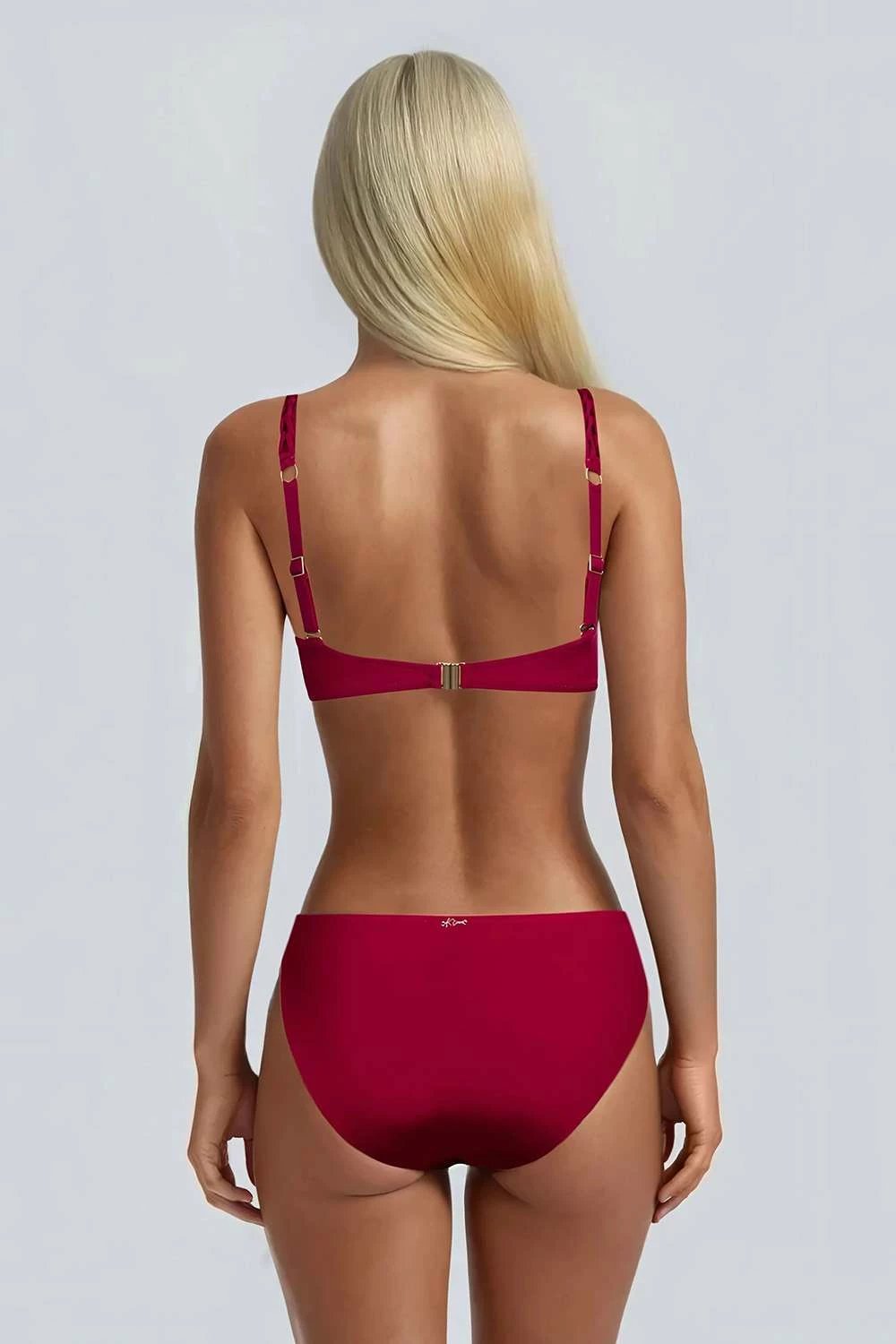 Set bikini (2 pjesë), Jumeon, Deb, ngjyrë qershie