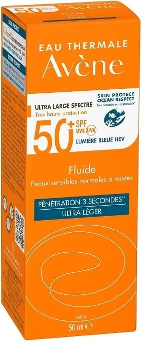 Fluid për fytyrë me SPF Avène Fluid SPF50+ unisex 50ml