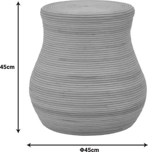 Karrige për bar Bulaten Inart prej rattani, ngjyrë natyrale, D45x45cm