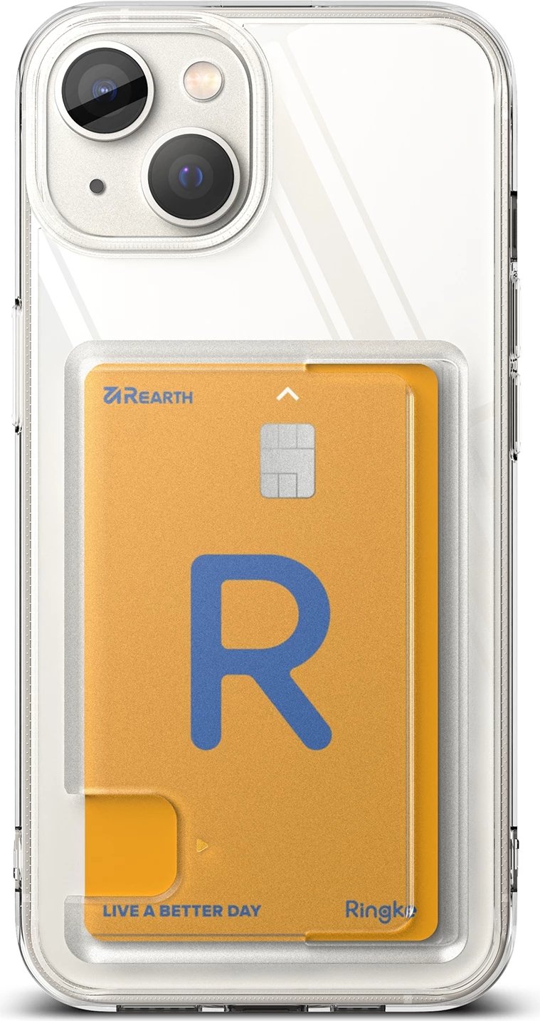 Mbështjellës Ringke Fusion Card për iPhone 14 Plus 6.7", transparent, me xhep për kartela