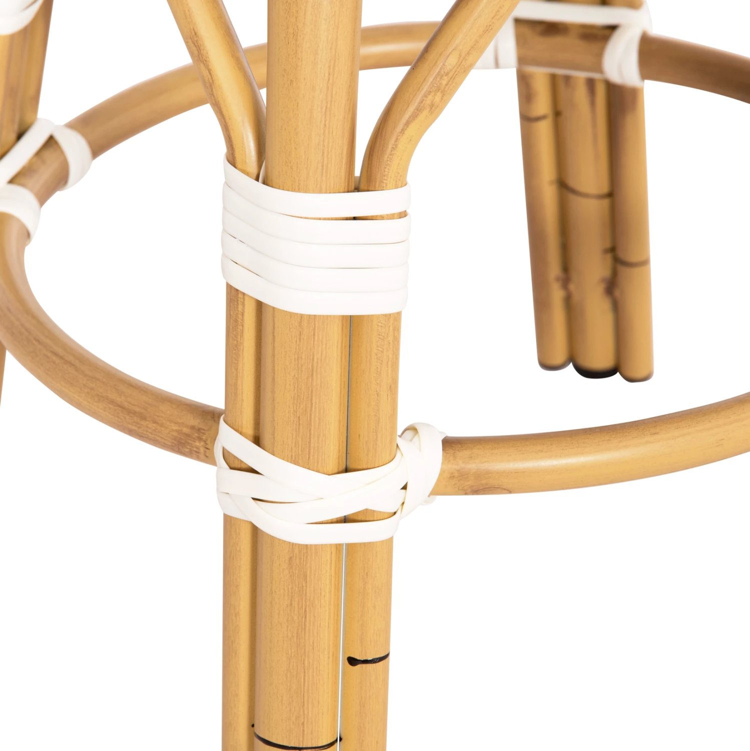 Karrige për bar, alumini, pamje bambuje, FH6285.05, ngjyrë bardhë & kaltër, Φ36x46Hcm