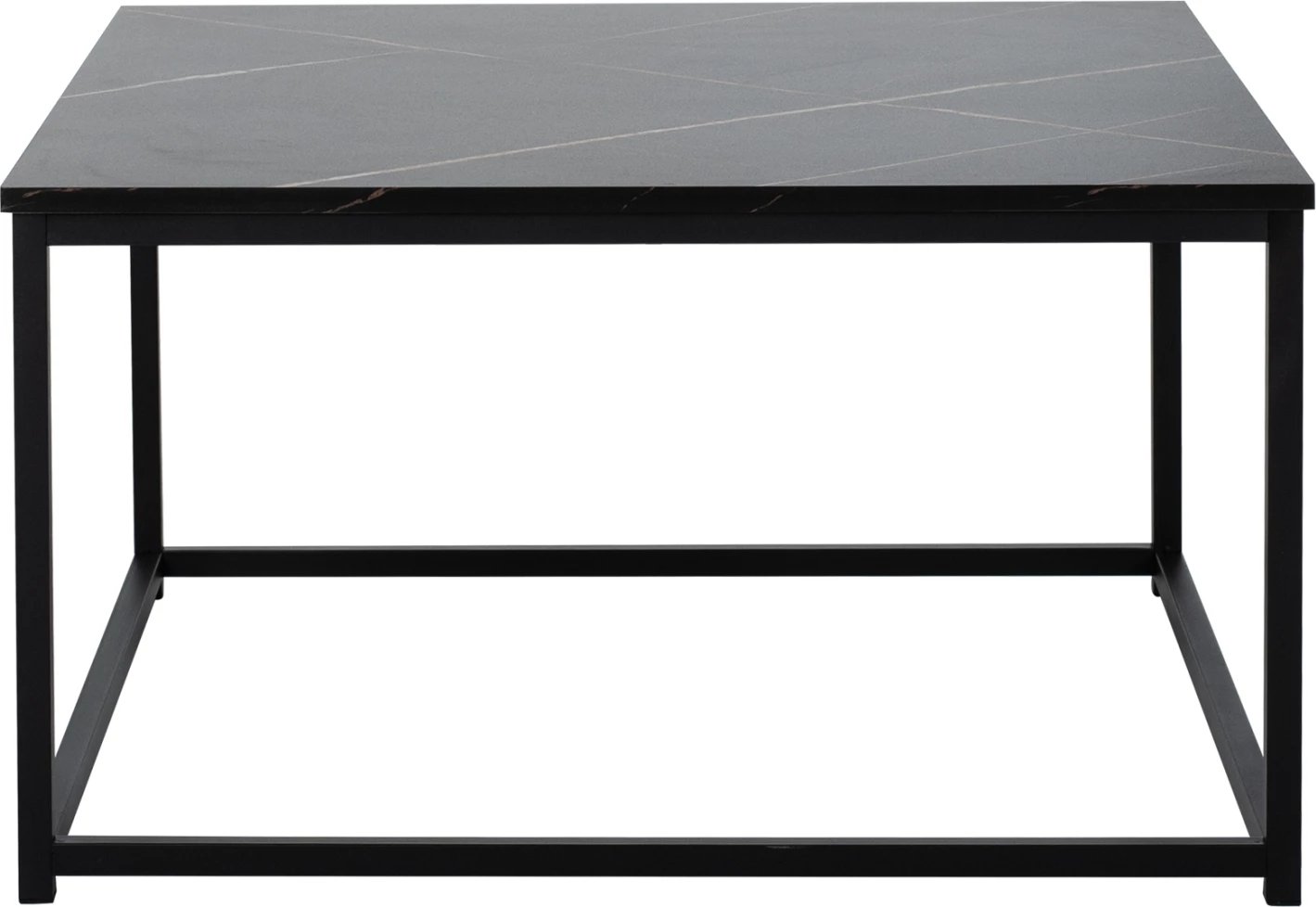 Tavolinë kafeje BRAYLEN FH8942.13 katrore me melaminë pamje mermeri të zi 75x75x43H cm