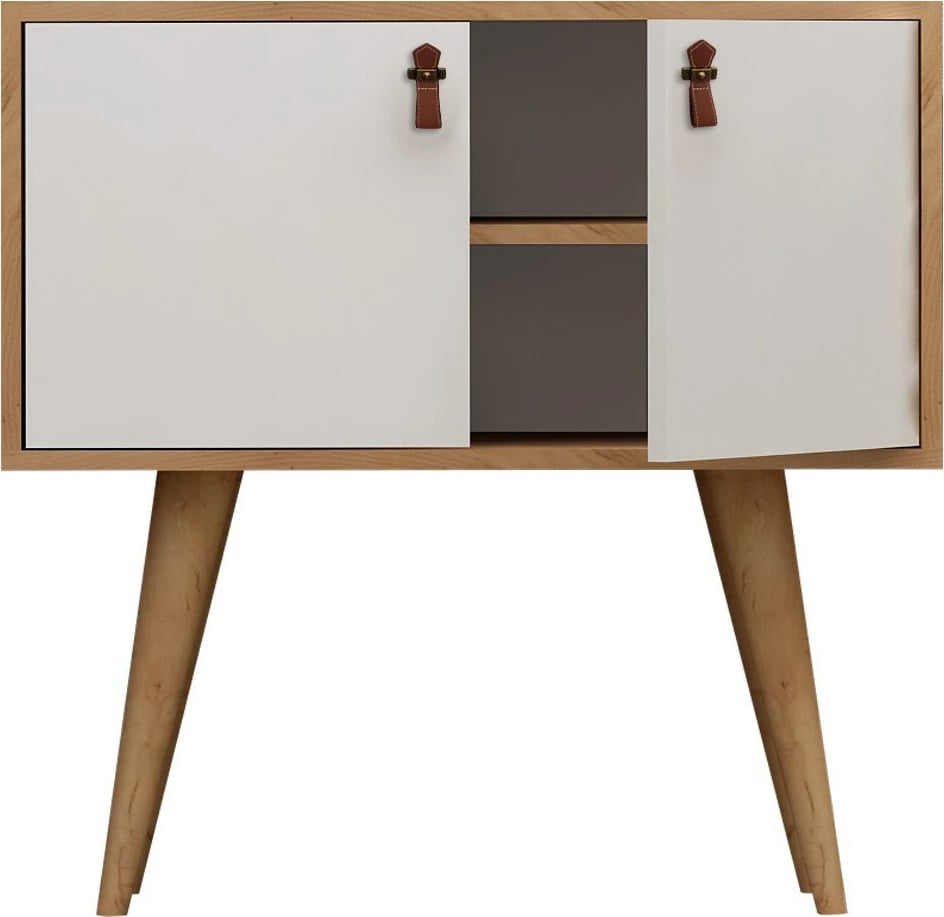 Konsol Hanah Home, Rebecca, ngjyrë lisi dhe e bardhë