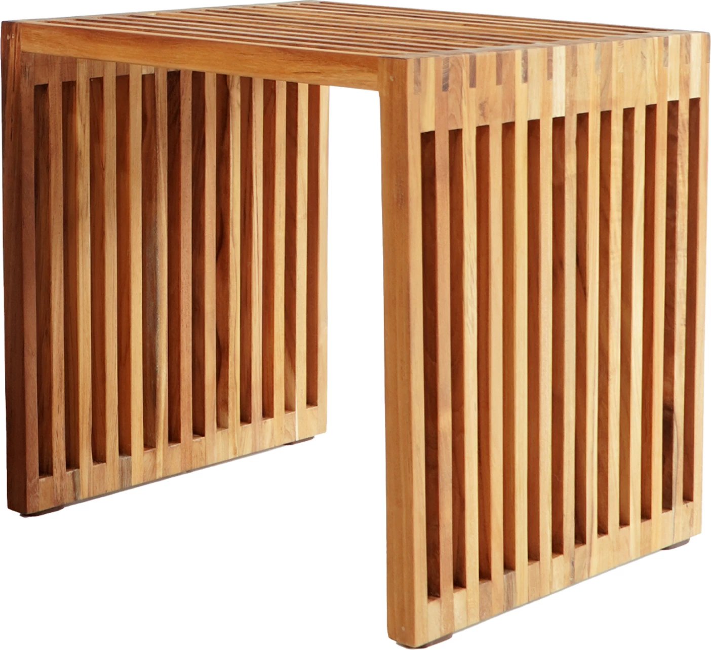 Tavolinë anësore dru teak ngjyrë natyrale 1-copë FH9483 40x40,5x40,5H cm