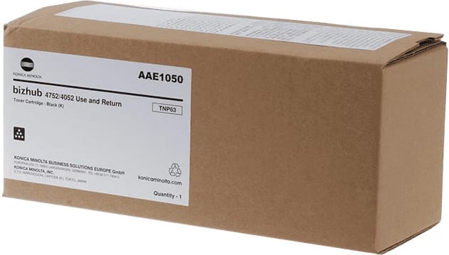 Toner, Konica Minolta TNP63 AAE1050 (AAE1011), rendiment 25000 faqe, madhësi standarde, e zezë