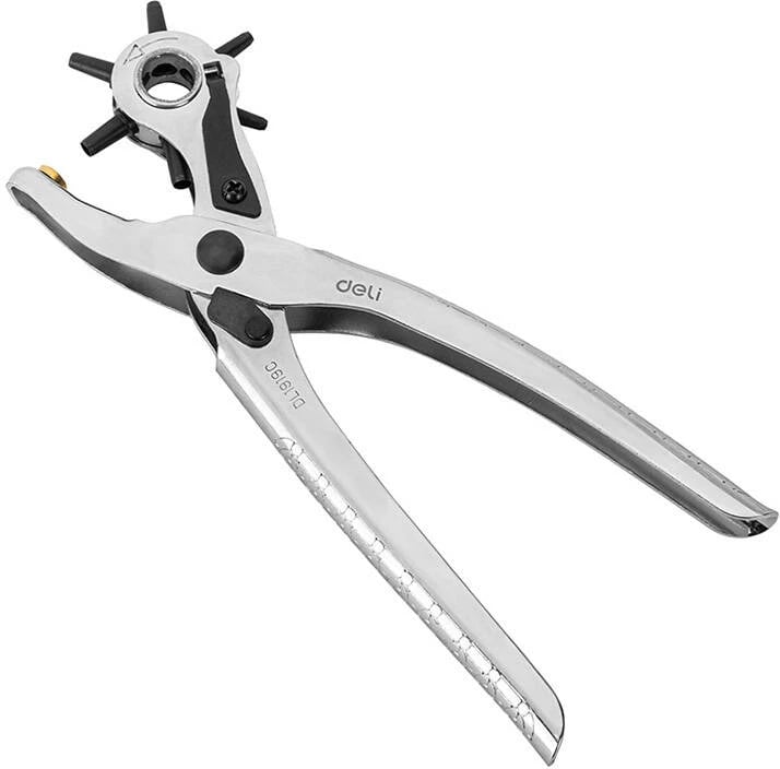 Pinca për shpuarje lëkure Deli Tools EDL1919C, 9", argjendtë