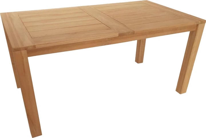 Tavolinë me karrige Inca-Pablo, set prej 7 pjesësh, ngjyrë natyrale-bezhë, 160x90x76cm