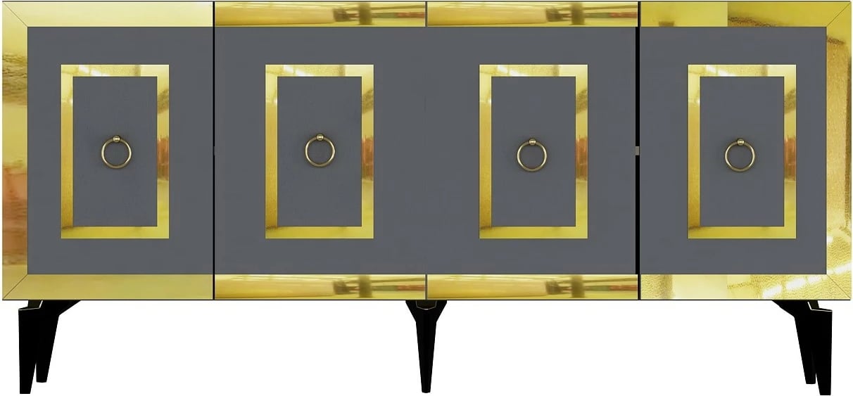 Konsolë Hanah Home, Karya, anthracite, gold