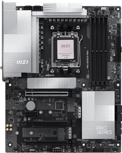 Pllakë amë MSI PRO X870E-P WIFI, Socket AM5, ATX, e zezë