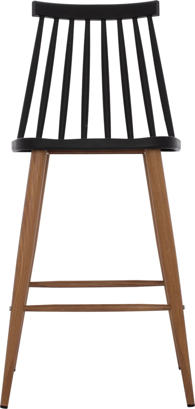 Karrige për bar FH9300.02, ngjyrë e zezë dhe natyrale, 43x45x97 cm, set prej 2 copë