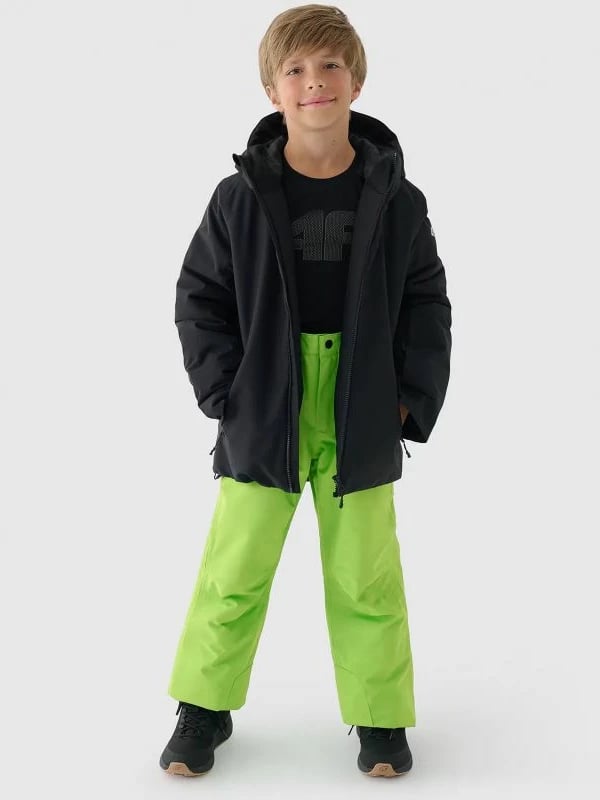 Pantallona ski 4f fëmijë, të gjelbra