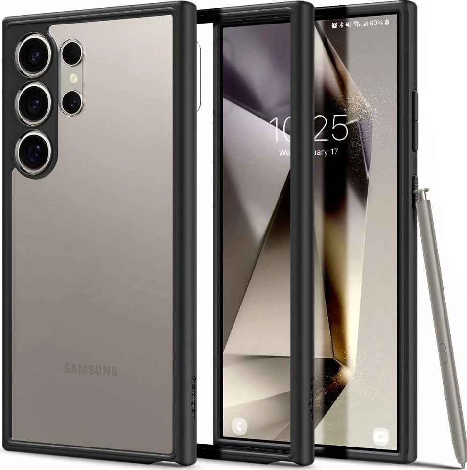 Mbështjellës për Celular Spigen Ultra Hybrid për Samsung Galaxy S24 Ultra, ngjyrë e zezë matte