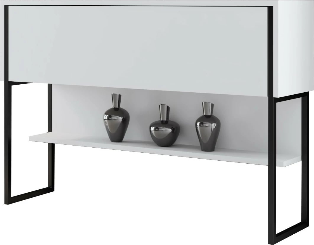 Komodë Hanah Home Luxe, e zezë dhe e bardhë