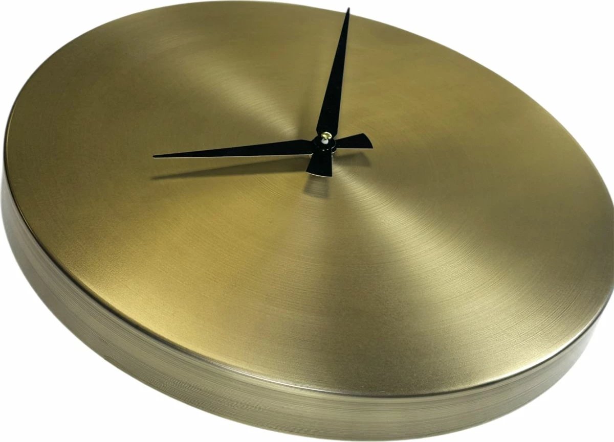 Orë muri dekorative metalike Wallity, ari, e zezë, 35cm