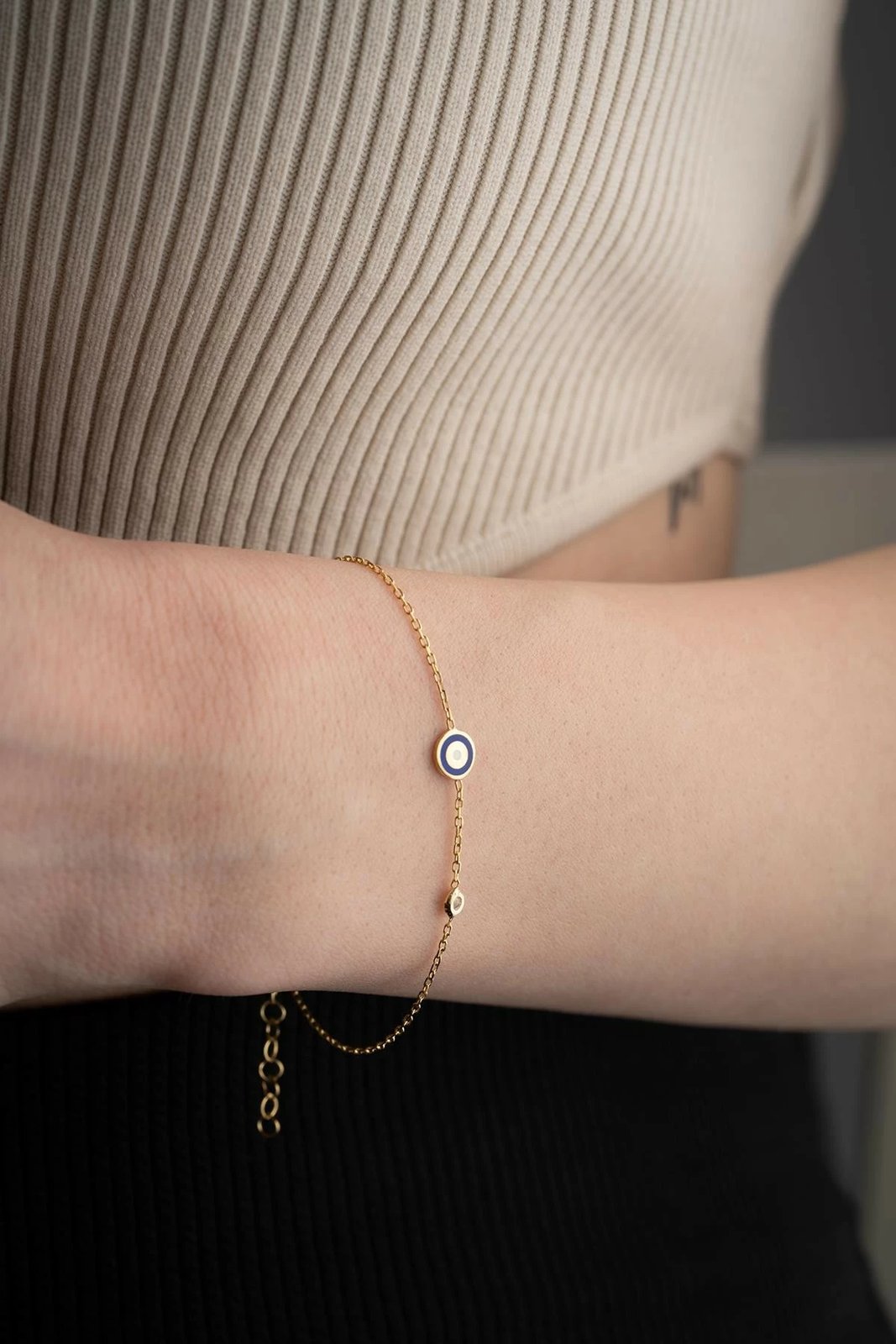 Byzylyk argjendi Jumeon, NRZ999640, ngjyrë ari, kaltër e bardhë