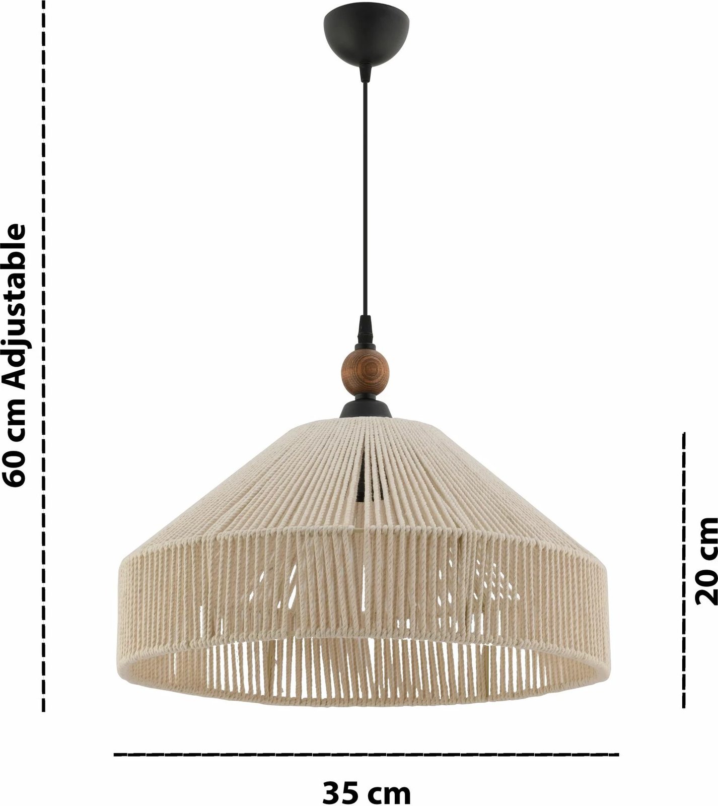 Llambë tavani Opviq, Tartan W, ecru, kafe