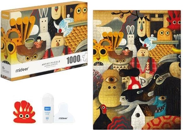 Puzzle Mideer Artist - Përbindëshat Japonez 1000 Pjesë me Pin