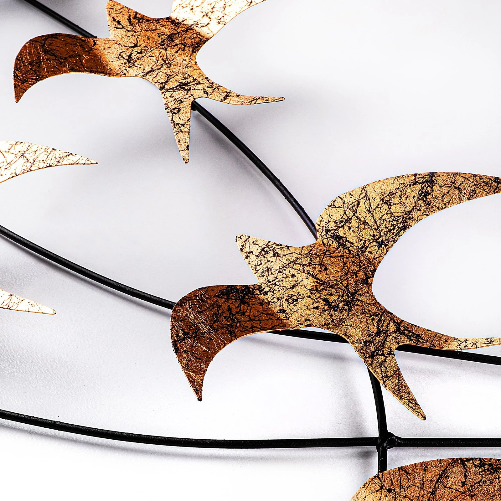 Aksesor muri dekorativ metalik, tufë dallëndyshesh, Wallity, shumëngjyrësh