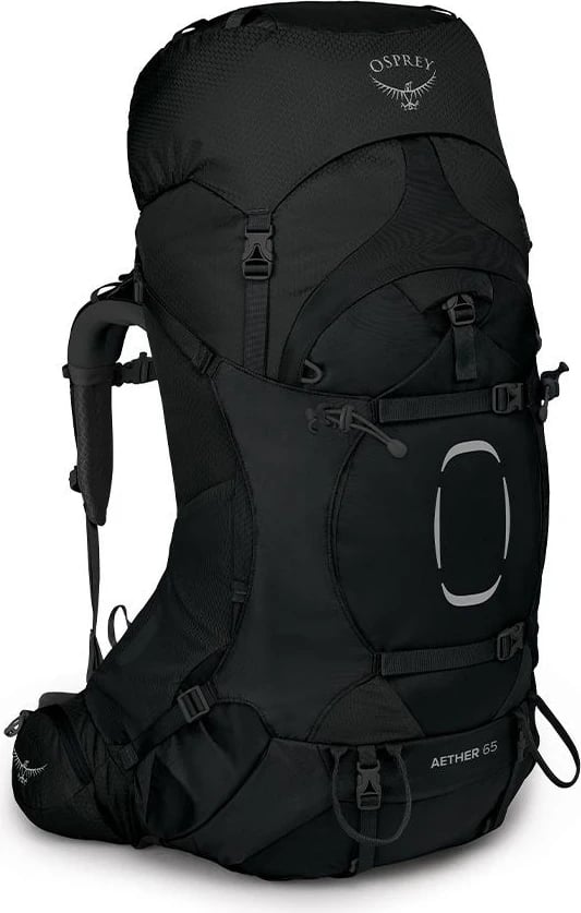 Çantë shpine Osprey Aether 65, 68 L, e zezë