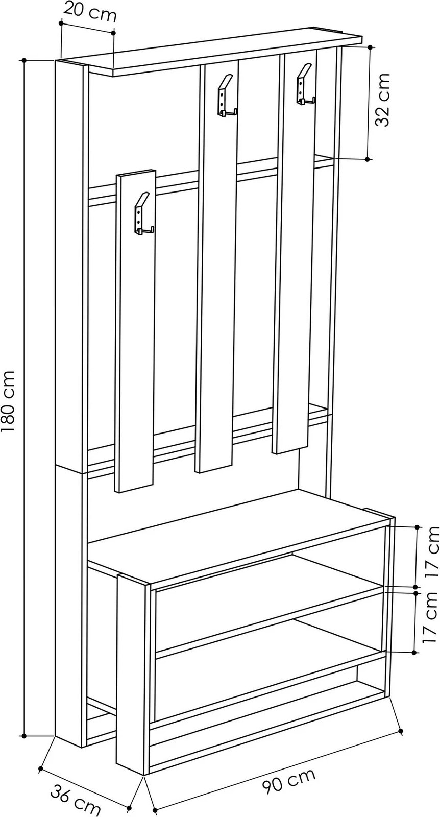 Stendë korridori moderne, Skye Decor, ngjyrë moka e çelët dhe antracit