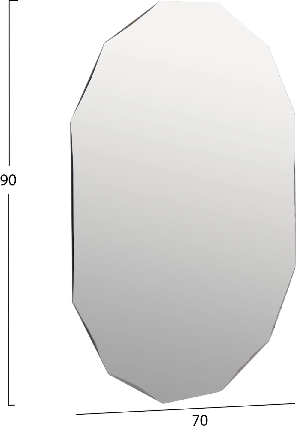 Pasqyrë muri CANE FH4493 pa kornizë 70x90Hcm.